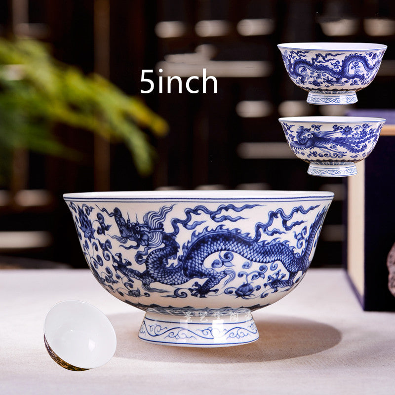 Household Noodle Bowls Ceramic Bone China For Eating