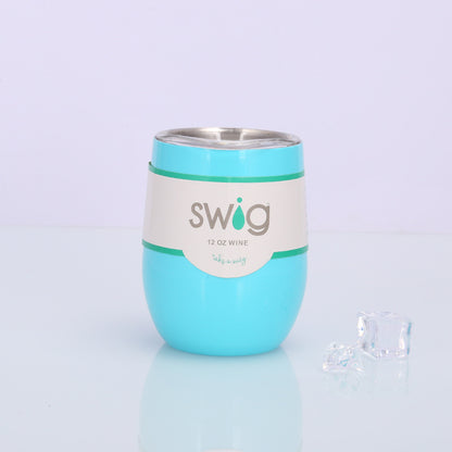 Swig Eggshell Cup 12oz Stainless Steel Wine Mug