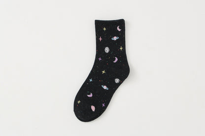 Cosmic starry female socks