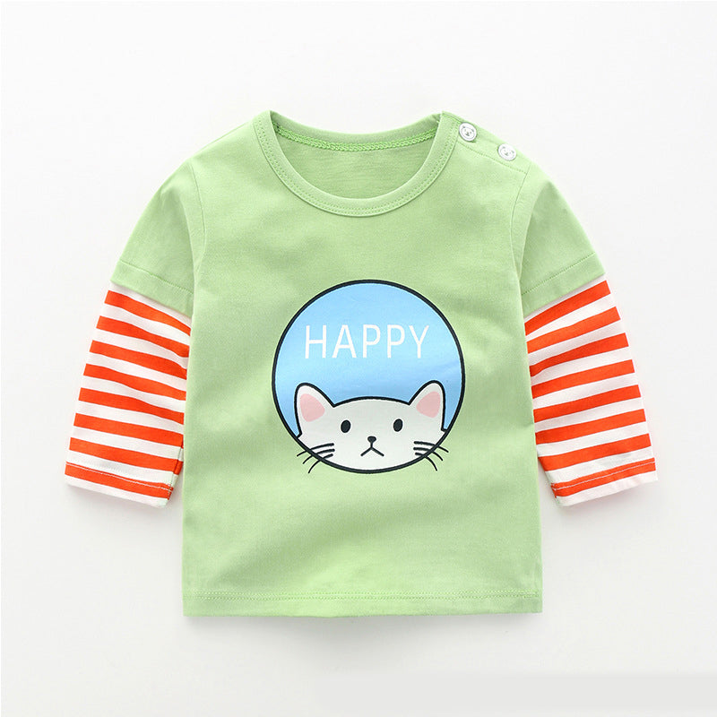 Baby cotton long sleeve T-shirt