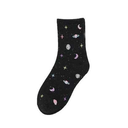 Cosmic starry female socks