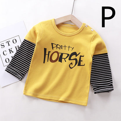 Baby Clothes Boys And Girls Cotton Long-sleeved T-shirt