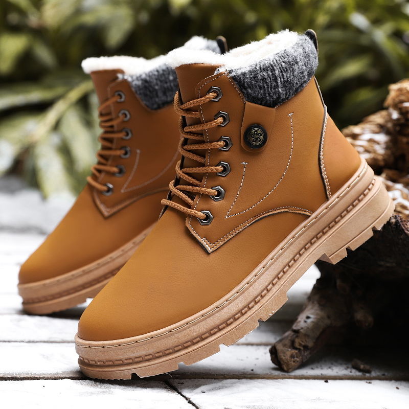 Snow boots men's winter warmth and velvet northeast