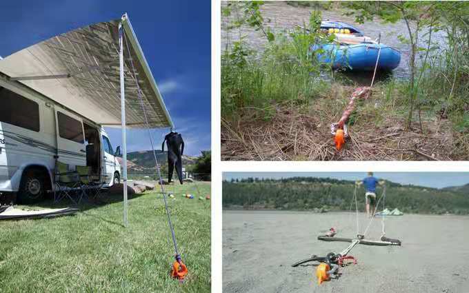 Tent nailed spiral horn plastic nail