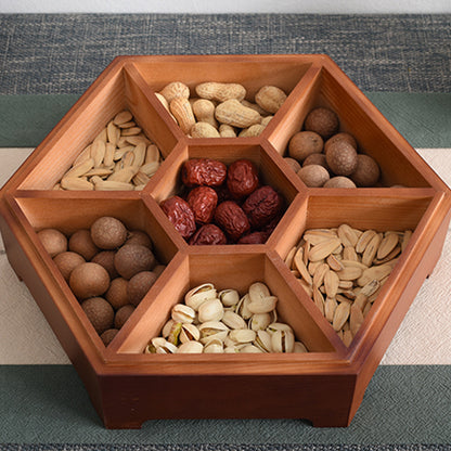 Tray nut Storage  Divided Grid With Lid Dried Fruit Box