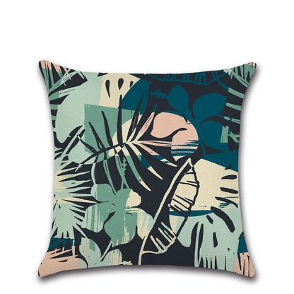 Tropical plant abstract pillowcase