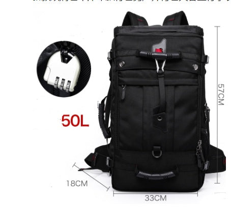 New double shoulder bag Oxford cloth bags male outdoor backpack large capacity baggage bag multifunction hiking bag