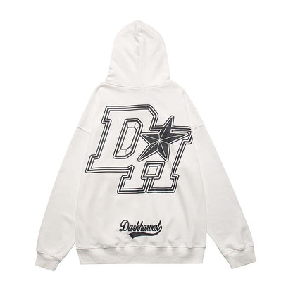 Street Letters Printed Hoodie Men's