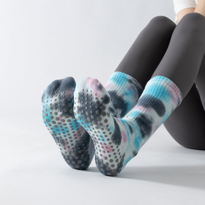 Tie-dyed Long Yoga Socks Non-slip