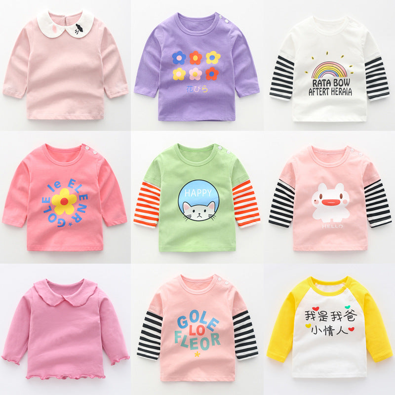 Baby cotton long sleeve T-shirt