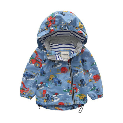 Children's hooded trench coat