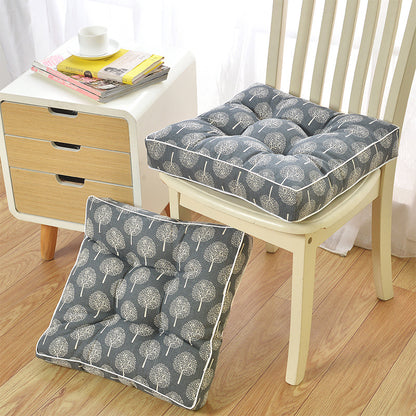 Thick cotton linen tatami chair cushion