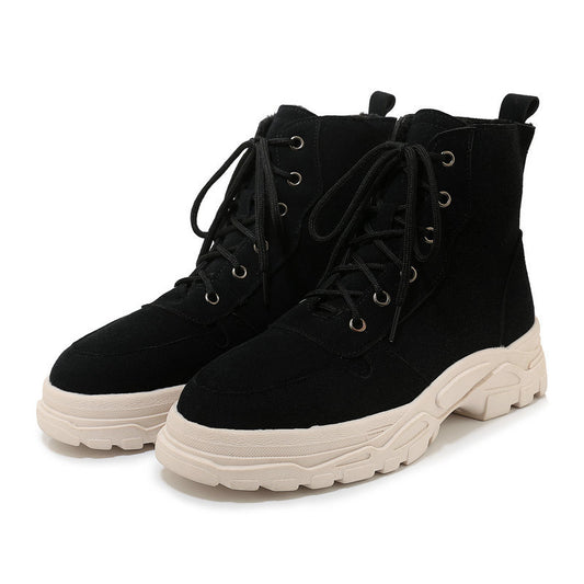 Breathable high top canvas shoes