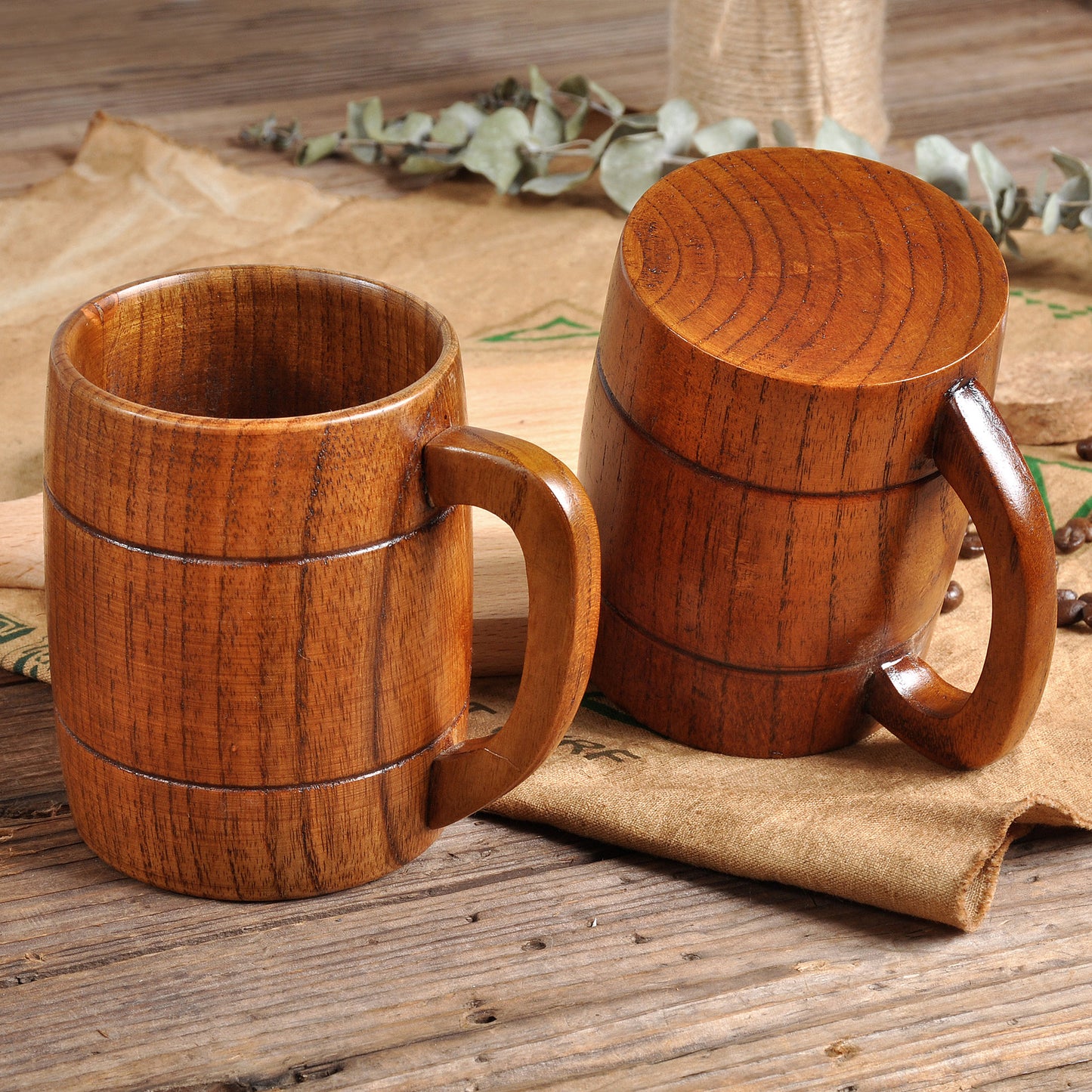 Beer wooden mug