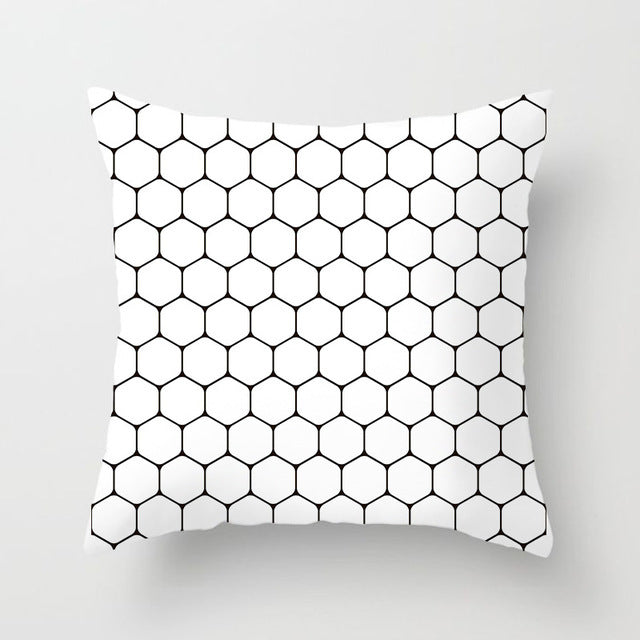 Black and white polyester pillowcases