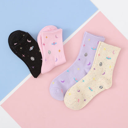 Cosmic starry female socks