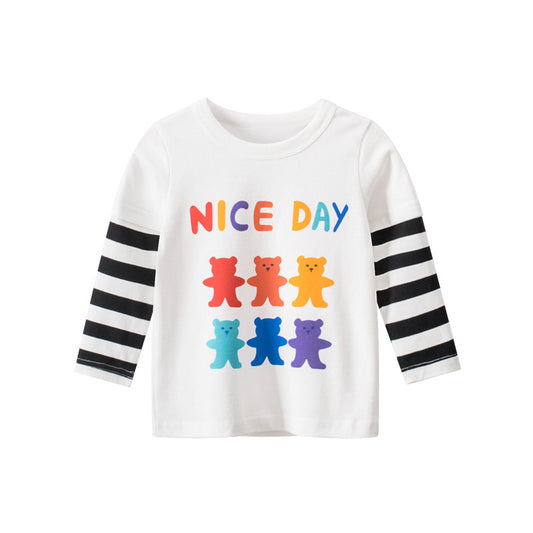 Children's Spring Clothes Girls' Long Sleeve T-Shirt Baby Clothes