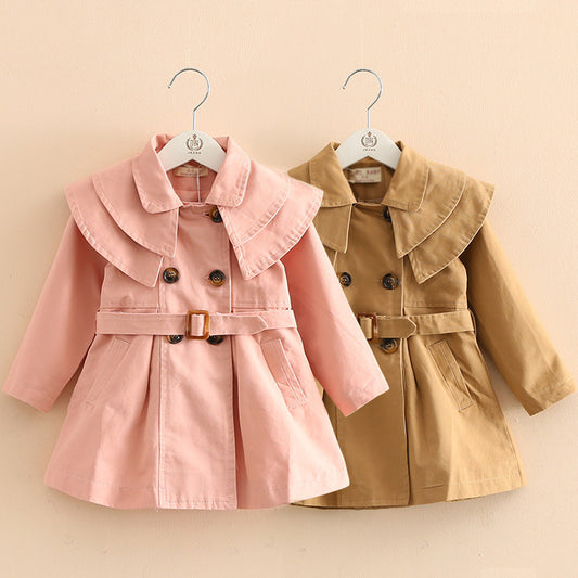 Spring And Autumn New Cotton Girls Windbreaker