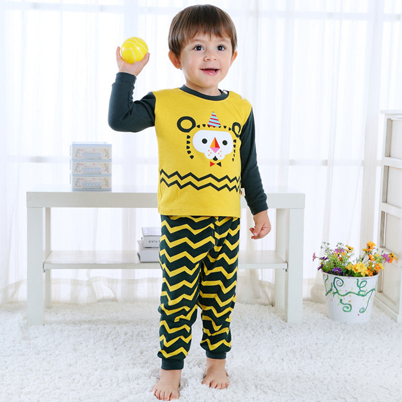 Children's Home Wear Long Sleeve Baby Thermal Pajamas Baby Underwear Set Kids