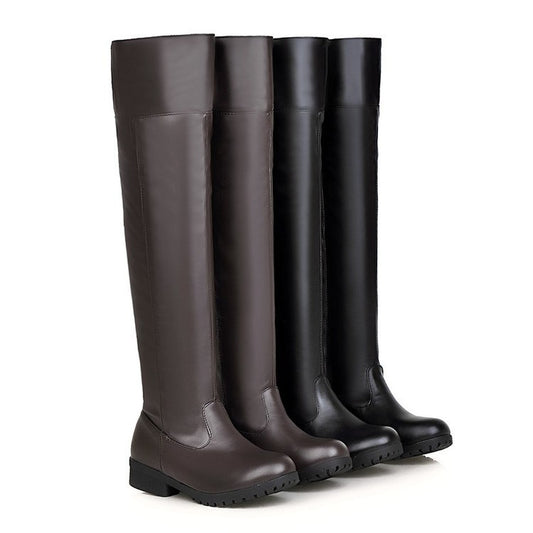 Stretch Over The Knee Boots Women's Thick Heel Long Boots