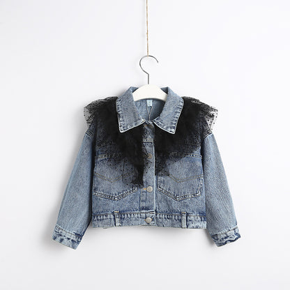 Children's Denim Jacket Autumn And Winter Girls