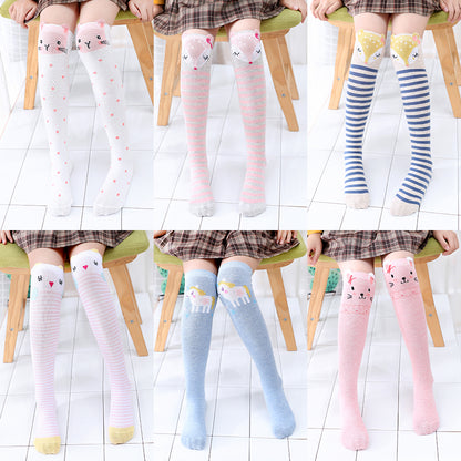 Cartoon Spring And Autumn High Tube Baby Socks In Long Tube