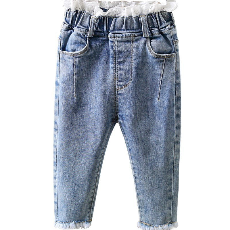 Long Trousers Children's Soft Jeans Children