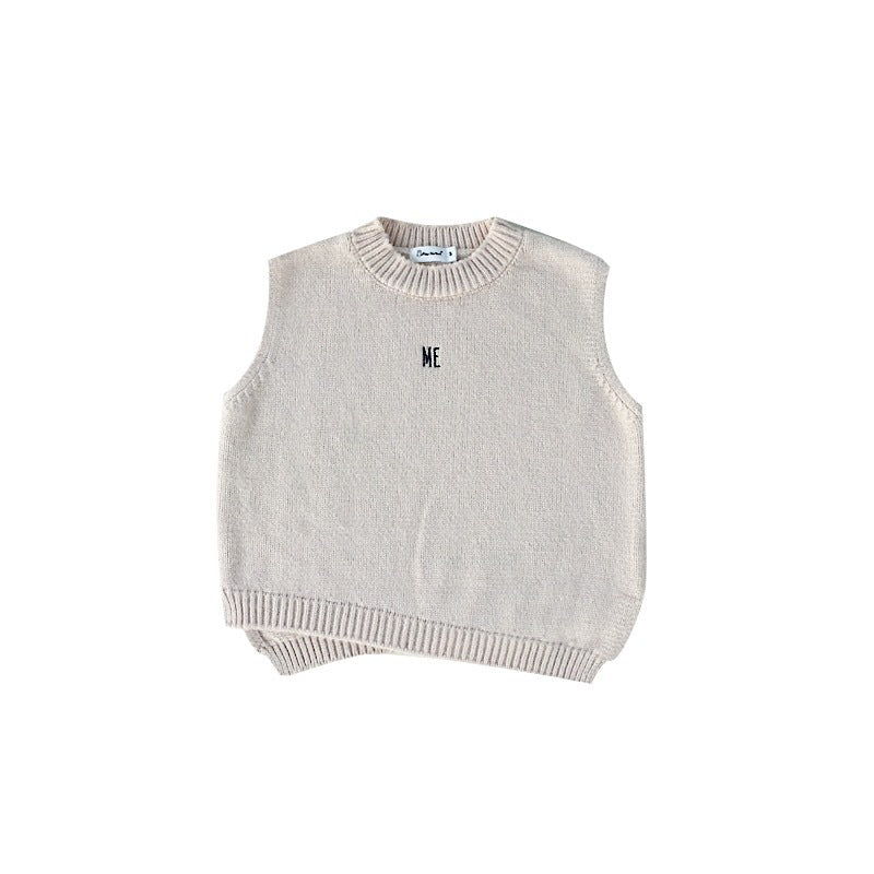 Boys knitted Waistcoat Baby Solid Color Top