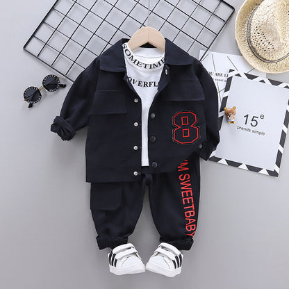 Trendy Three Piece Children's New Casual Workwear Jacket