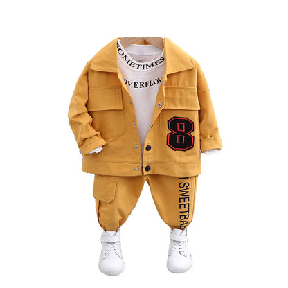 Trendy Three Piece Children's New Casual Workwear Jacket