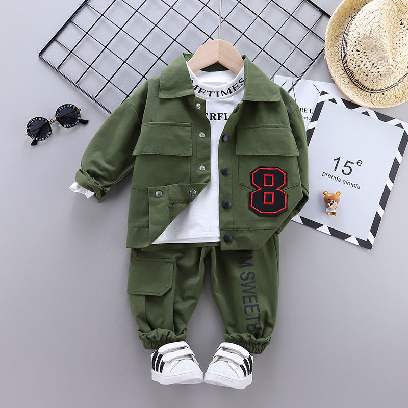 Trendy Three Piece Children's New Casual Workwear Jacket