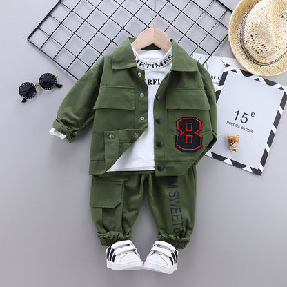 Trendy Three Piece Children's New Casual Workwear Jacket