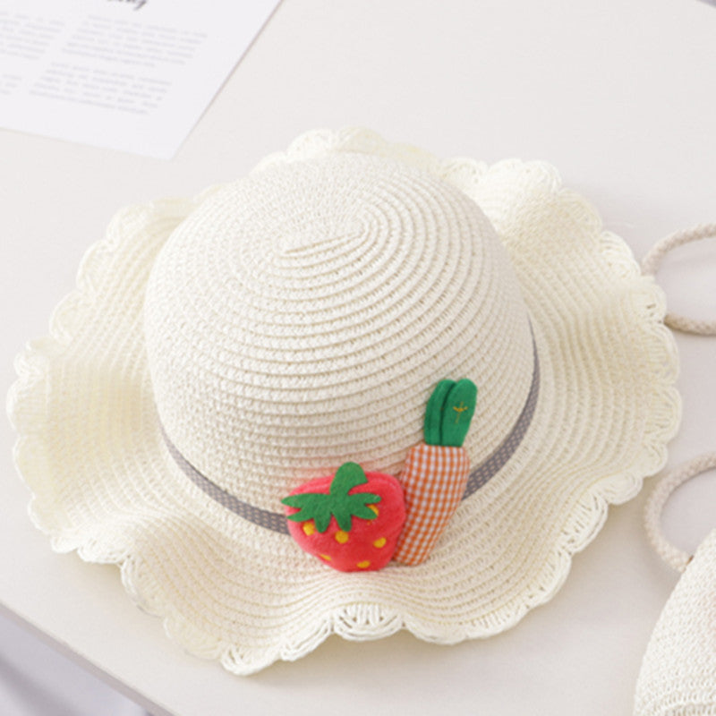 Sun Protection Hat For Middle School Children Summer Beach Hat For Girls