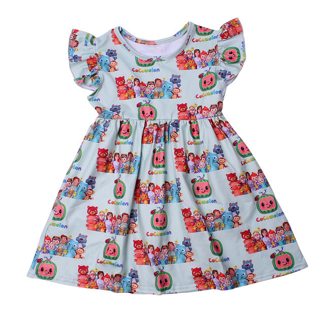 Newest Summer Toddler Girls Dresses Bluey Clothes