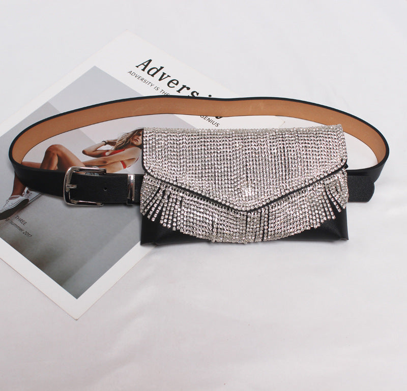 Women's Flash Diamond Mini Mobile Phone Bag Belt Bag