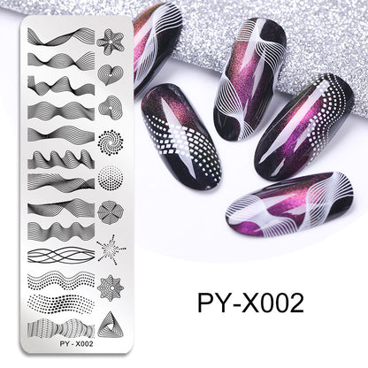 New Style Nail Art Stainless Steel Printing Plate Blue Film Steel Plate Plant Flower Painting