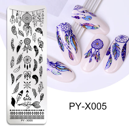 New Style Nail Art Stainless Steel Printing Plate Blue Film Steel Plate Plant Flower Painting