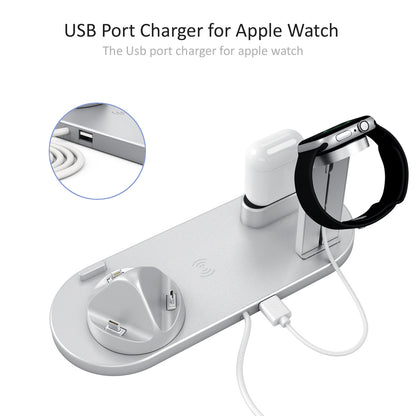 Compatible with Apple, Suitable For Iphone 4 In 1 Wireless Charging Stand