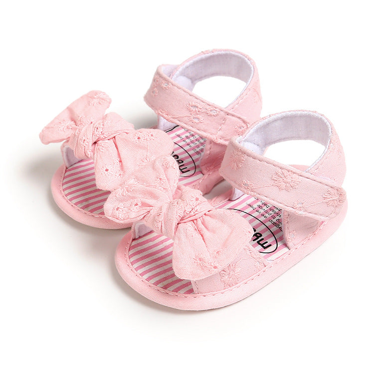 Summer Bowtie Baby Shoes Baby Through Shoes