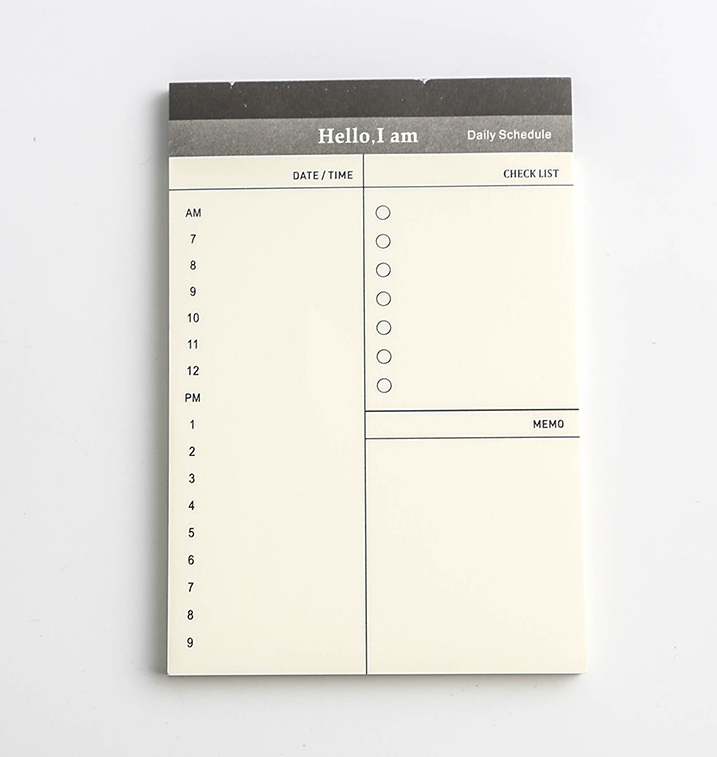 Business Day Planner, Notepad, Tear Pad, Office Desk Agenda Memo