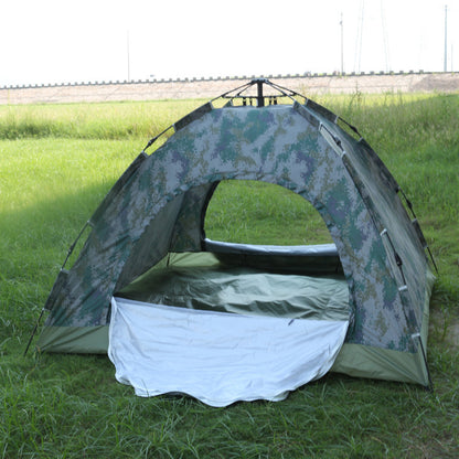 Outdoor Travel Tent 3-4 People Camouflage Mountaineering Tent Beach Camping Tent