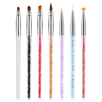 7 Sets Of Rhinestone Nail Pens