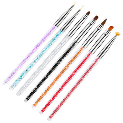 7 Sets Of Rhinestone Nail Pens