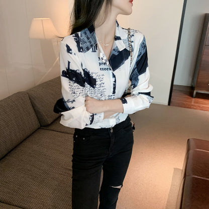 Women's New Retro Long Sleeved Chiffon Shirt