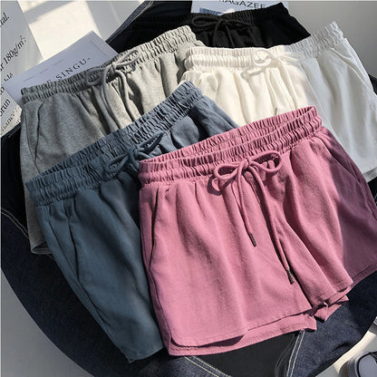 Women's High Waist Elastic Waist Sports Shorts