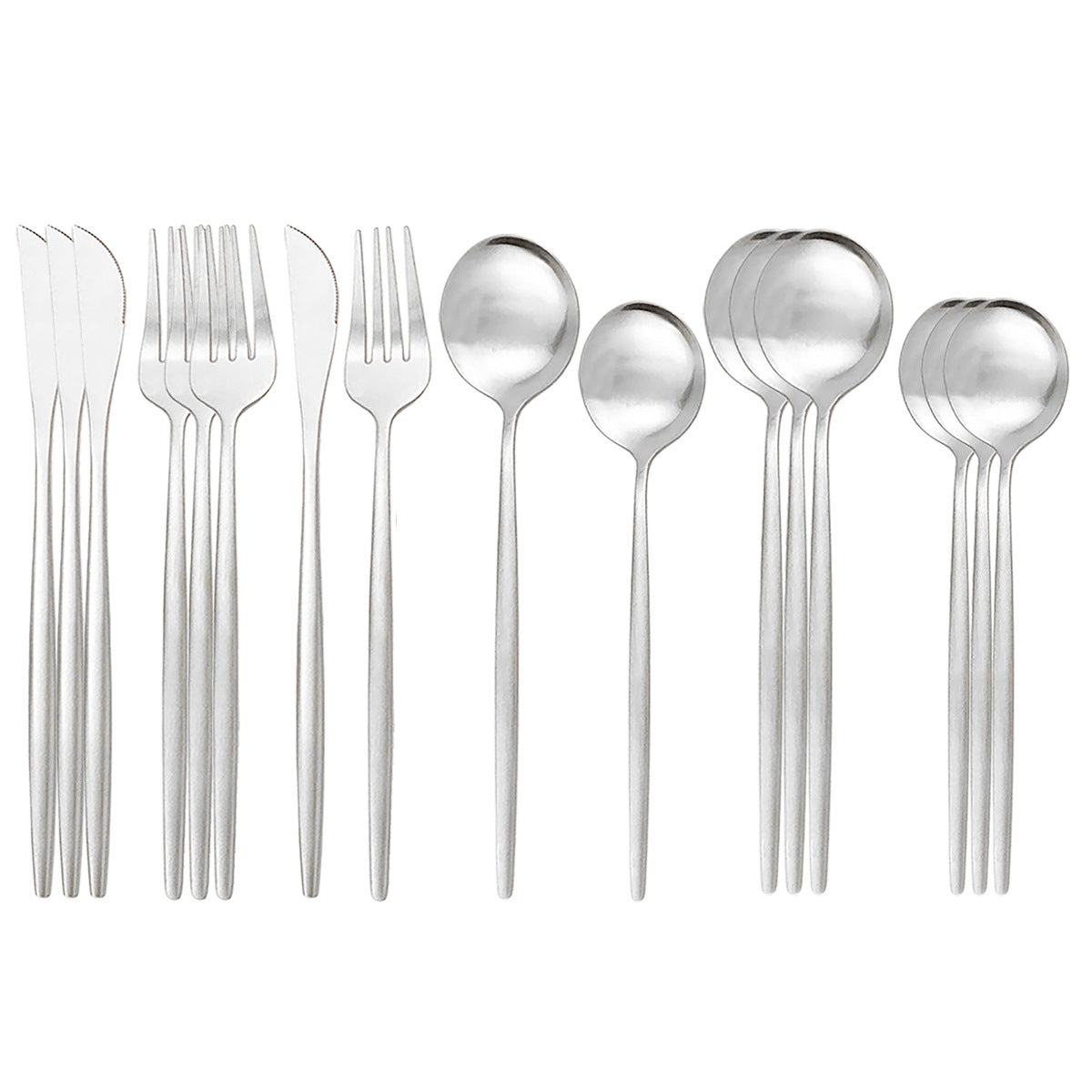 Stainless Steel Matte 16-piece Western Cutlery Set