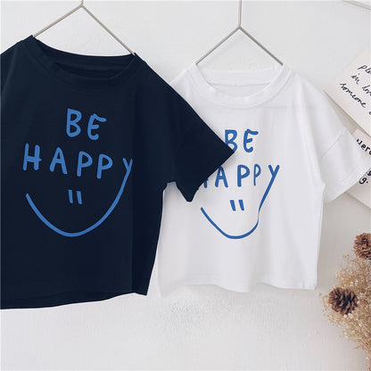 Children'S Short-Sleeved Summer New Children'S Clothing Middle And Small Children'S T-Shirt Boys Bottoming Shirt Tide