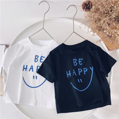 Children'S Short-Sleeved Summer New Children'S Clothing Middle And Small Children'S T-Shirt Boys Bottoming Shirt Tide