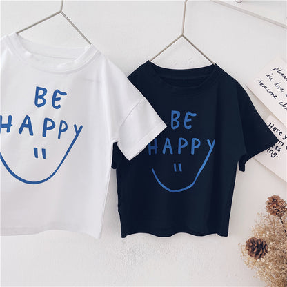 Children'S Short-Sleeved Summer New Children'S Clothing Middle And Small Children'S T-Shirt Boys Bottoming Shirt Tide