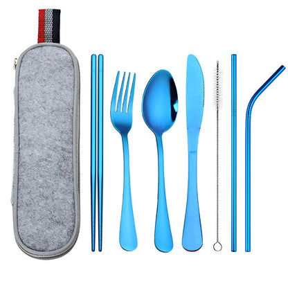 Stainless Steel Travel Carrying Case Outdoor Cutlery Set